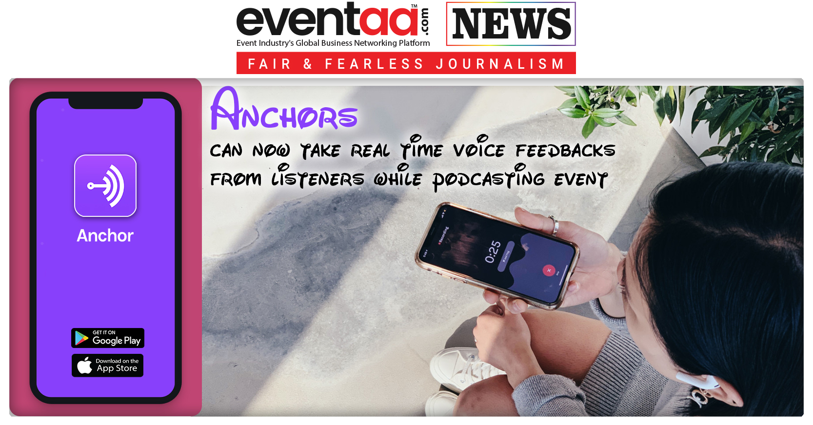 Anchors can now take real time voice feedbacks from listeners while podcasting event